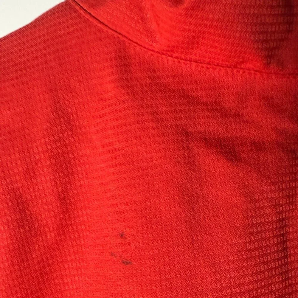 Adidas Men's Large Quarter Zip Pull Over Jacket (Nebraska) Meshed Lined